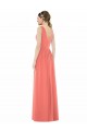 Cheap V-Neck V-Back Sleeveless Chiffon Bridesmaid Dress Canada