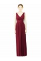 Cheap V-Neck Full-Length Sleeveless Low Back Chiffon Bridesmaid Dress Canada
