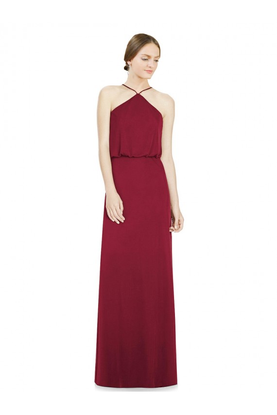 Cheap Sleek Halter Neck A-Line Chiffon Bridesmaid Dress Canada