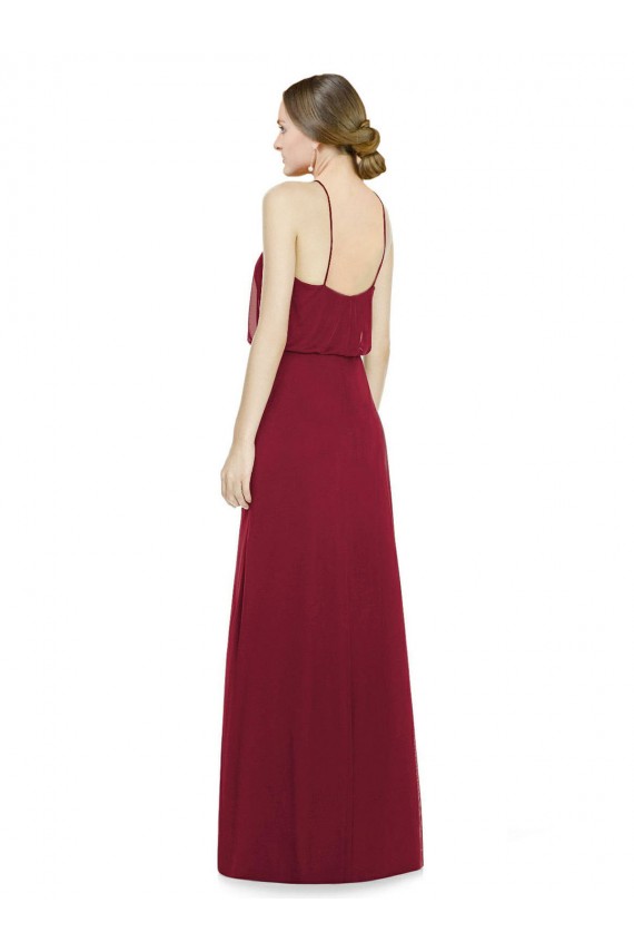 Cheap Sleek Halter Neck A-Line Chiffon Bridesmaid Dress Canada