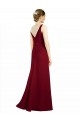 Cheap Twist-Knot V-Neckline Long Chiffon Bridesmaid Dress Canada