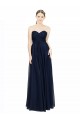 Cheap Strapless Sweetheart Long Chiffon Bridesmaid Dress Low Back Canada
