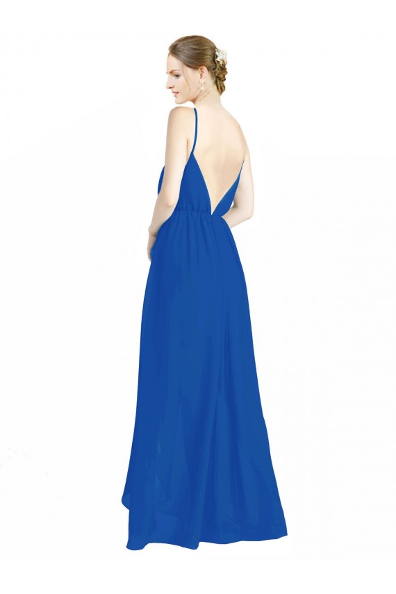 Cheap Sleeveless Surplice Chiffon Bridesmaid Dress with Spaghetti Straps Canada