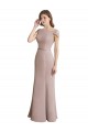 Cheap Capped Sleeves Embroidered with Applique Lace Mermaid Chiffon Bridesmaid Dress Canada
