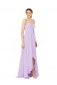 Cheap High-Low Chiffon Bridesmaid Dress with Ruffle Detail Canada