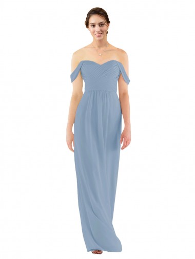 Cheap Sweetheart Neckline Chiffon Off-the-Shoulder Bridesmaid Dress Canada