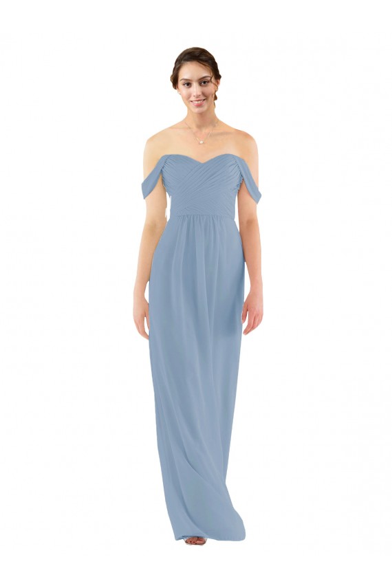 Cheap Sweetheart Neckline Chiffon Off-the-Shoulder Bridesmaid Dress Canada