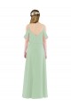 Cheap Off-the-Shoulder Long Chiffon Beachy Bridesmaid Dress Canada