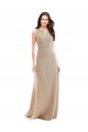 Cheap Elegant Bridesmaid with High Neckline and Illusion V-Neck Canada