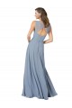 Cheap Surplice Bodice A-Line Long Chiffon Bridesmaid Dress Canada