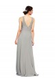 Cheap V-Neck Chiffon Bridesmaid Dress with Illusion Gathered Bodice Canada