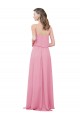 Cheap Spaghetti Strap Chiffon Bridesmaids Dress with Ruffle Overlay Canada