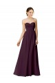 Cheap Strapless Chiffon Bridesmaid Dress with Criss Cross Shirred Bodice Canada