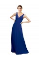 Cheap V-Neck Sheath Chiffon Bridesmaid Dress with V-Back Canada