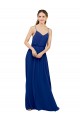 Cheap Long Chiffon Bridesmaid Dress with Spaghetti Strap Bodice Canada