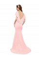 Cheap Fit and Flare Chiffon Bridesmaid Dress with V-Neck and Flutter Sleeves Canada