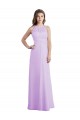 Cheap Sweetheart Long Chiffon Bridesmaid Dress with Halter Straps Canada