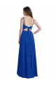 Cheap Draped High Low Chiffon Bridesmaid Dress with Cross Over Bodice Canada