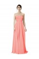 Cheap Strapless Chiffon Bridesmaid Dress with Ruched Sweetheart Neckline Canada