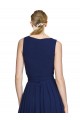 Cheap V-Neck Ruched Chiffon Bridesmaid Dress with Waistband Canada