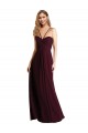 Cheap Long Chiffon Bridesmaid Dress with Sweetheart Neckline Canada