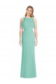 Cheap Jewel Neck Mermaid Open Back Chiffon Bridesmaid Dress Canada