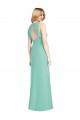 Cheap Jewel Neck Mermaid Open Back Chiffon Bridesmaid Dress Canada