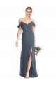 Cheap Off the Shoulder Criss Cross Bodice Trumpet Chiffon Bridesmaid Dress Canada