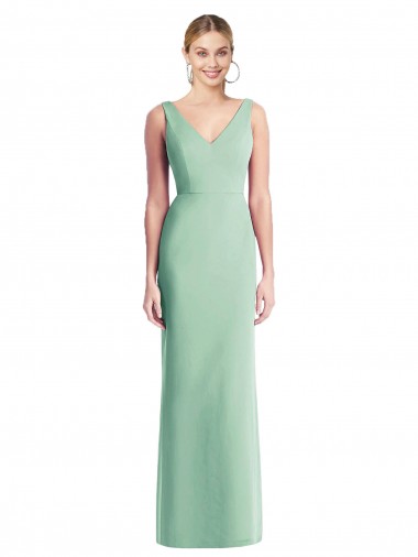 Cheap Sleeveless Tie Back Chiffon Trumpet Chiffon Bridesmaid Dress Canada