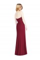 Cheap Strapless Chiffon Trumpet Bridesmaid Dress with Front Slit Canada