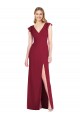 Cheap Ruffled Sleeves Mermaid Chiffon Bridesmaid Dress with Front Slit Canada