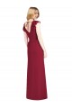 Cheap Ruffled Sleeves Mermaid Chiffon Bridesmaid Dress with Front Slit Canada