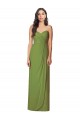 Cheap Side Front Slit Draped Strapless Chiffon Bridesmaid Dress Canada