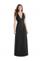 Cheap Full Length V-Neck Chiffon Bridesmaid Dress with Wide Criss Cross Straps Canada