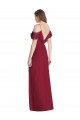 Cheap Ruffled Cold-Shoulder Chiffon Maxi Bridesmaid Dress Canada