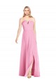 Cheap Strapless Notch Chiffon Maxi Bridesmaid Dress Canada