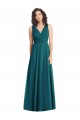 Cheap Draped V-Neck Long Sleeveless Chiffon Bridesmaid Dress Canada