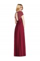 Cheap V-Neck Cap Sleeves Sheer Back Chiffon Bridesmaid Dress Canada