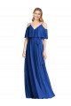 Cheap Spaghetti Straps V-Neck Chiffon Bridesmaid Dress with Sash Tie Canada