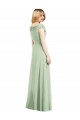 Cheap Draped Off the Shoulder Lux Chiffon Bridesmaid Dress Canada