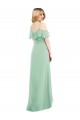 Cheap High Low Off the Shoulder Wrap Chiffon Bridesmaid Dress  Canada