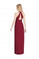 Cheap V-Neck Halter Chiffon Maxi Bridesmaid Dress Open Back Canada