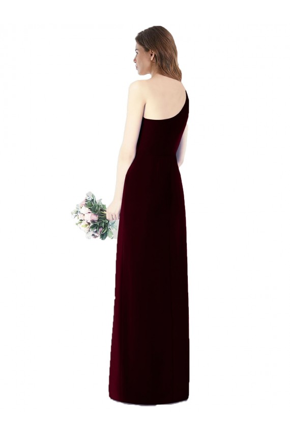 Cheap One Shoulder Chiffon Trumpet Bridesmaid Dress Canada