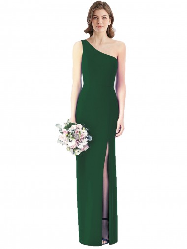 Cheap One Shoulder Chiffon Trumpet Bridesmaid Dress Canada