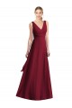 Cheap Sleeveless V-Neck Chiffon Wrap Bridesmaid Dress Canada