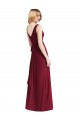 Cheap Sleeveless V-Neck Chiffon Wrap Bridesmaid Dress Canada