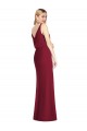 Cheap Blouson Bodice Chiffon Bridesmaid Dress with Front Slit Canada