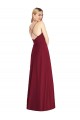 Cheap Criss Cross Back A-Line Chiffon Maxi Bridesmaid Dress Canada