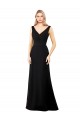 Cheap V-Neckline Chiffon Bridesmaid Dress with Draped Bodice Canada