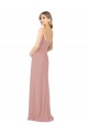 Cheap Draped Strapless Sheath Long Chiffon Bridesmaid Dress Canada